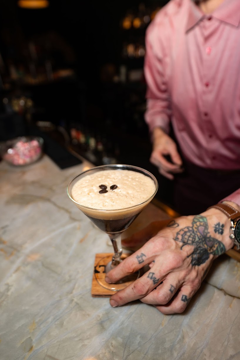 Cocktail served at the bar